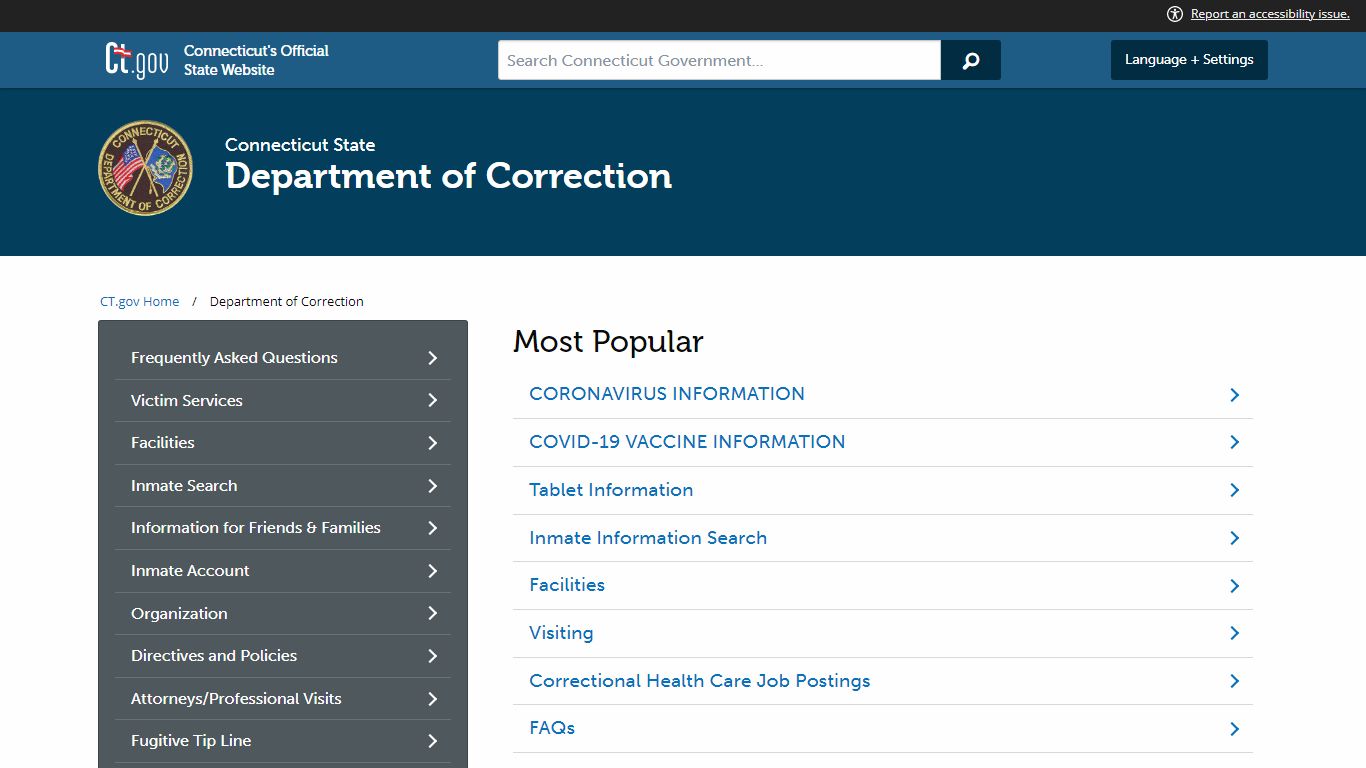 Connecticut State Department of Correction